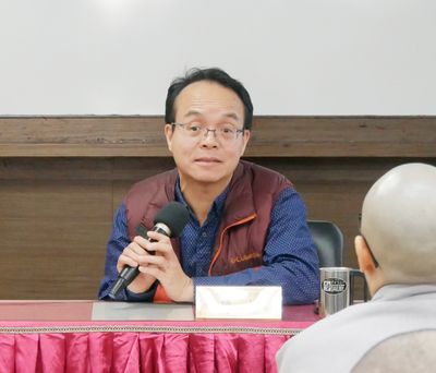 03陳一標副所長談到應該把握當下學習的時間，充實自己。