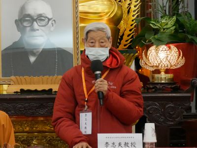 05李志夫教授表示希望藉由這個佛學獎學金，能夠引起各位更多對佛教的興趣。