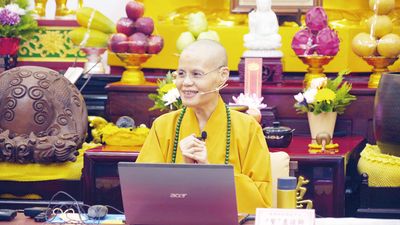 03賢度寺主以「證入法界」――善財童子五十三參述義為題，為大眾開示。 