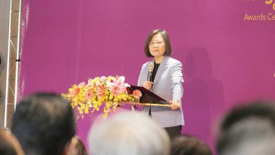 02蔡英文總統致詞。