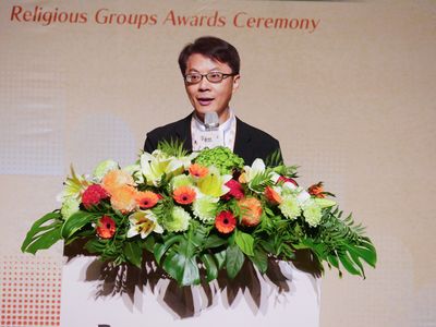 02主任秘書黃駿逸致詞。